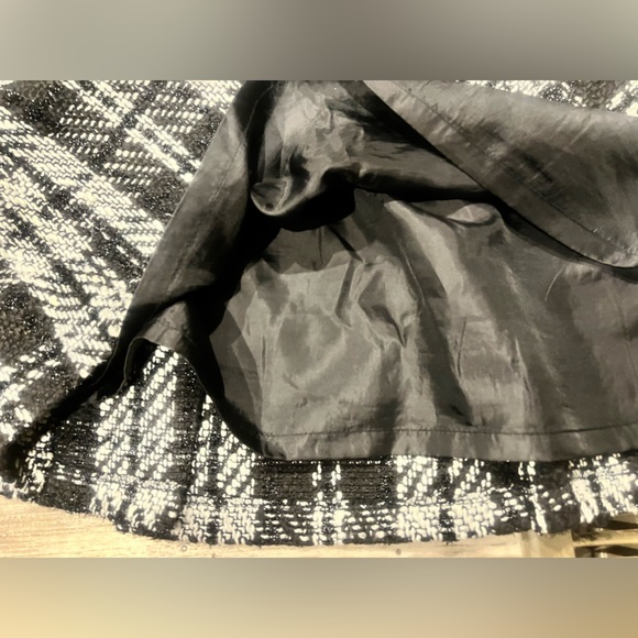 Betty Boop Sparkly Black Plaid Pleated Wool Blend Mini Skirt • 30 waist • Large - Picture 9 of 16